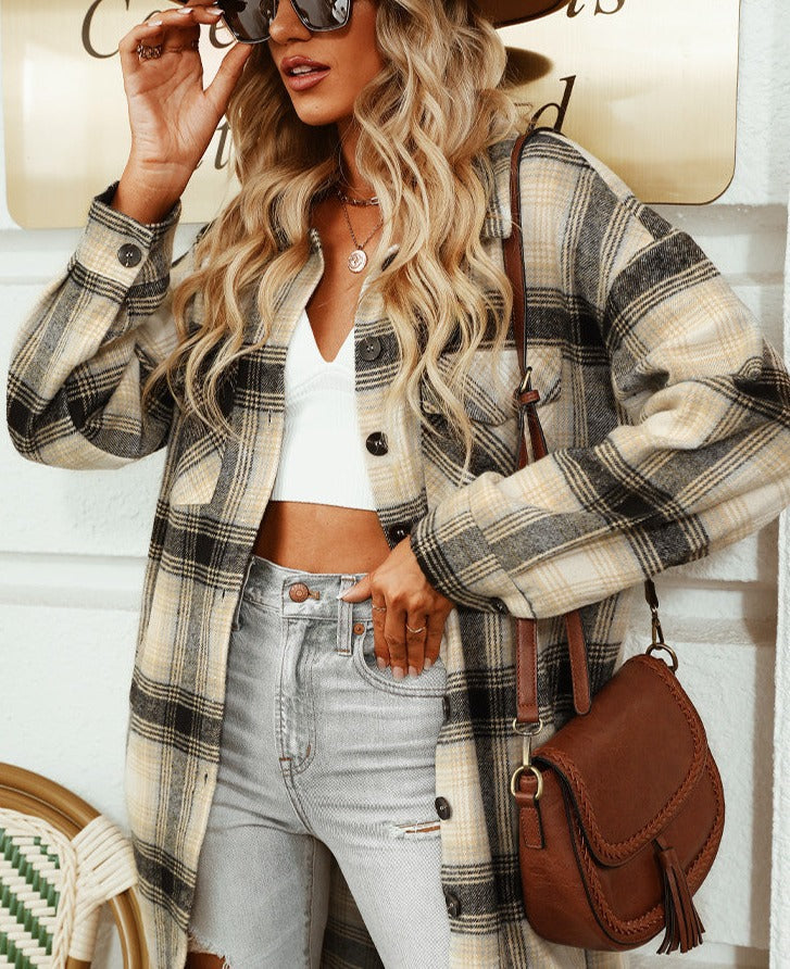 Marcella - Long Check Shacket