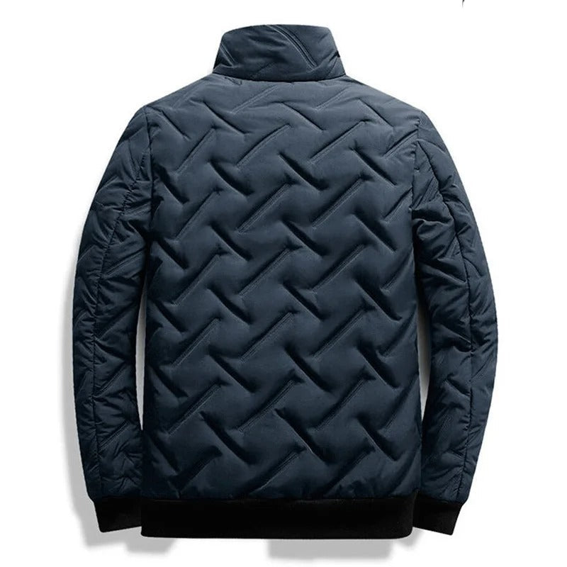 Luke - Quilted Stand Collar Coat