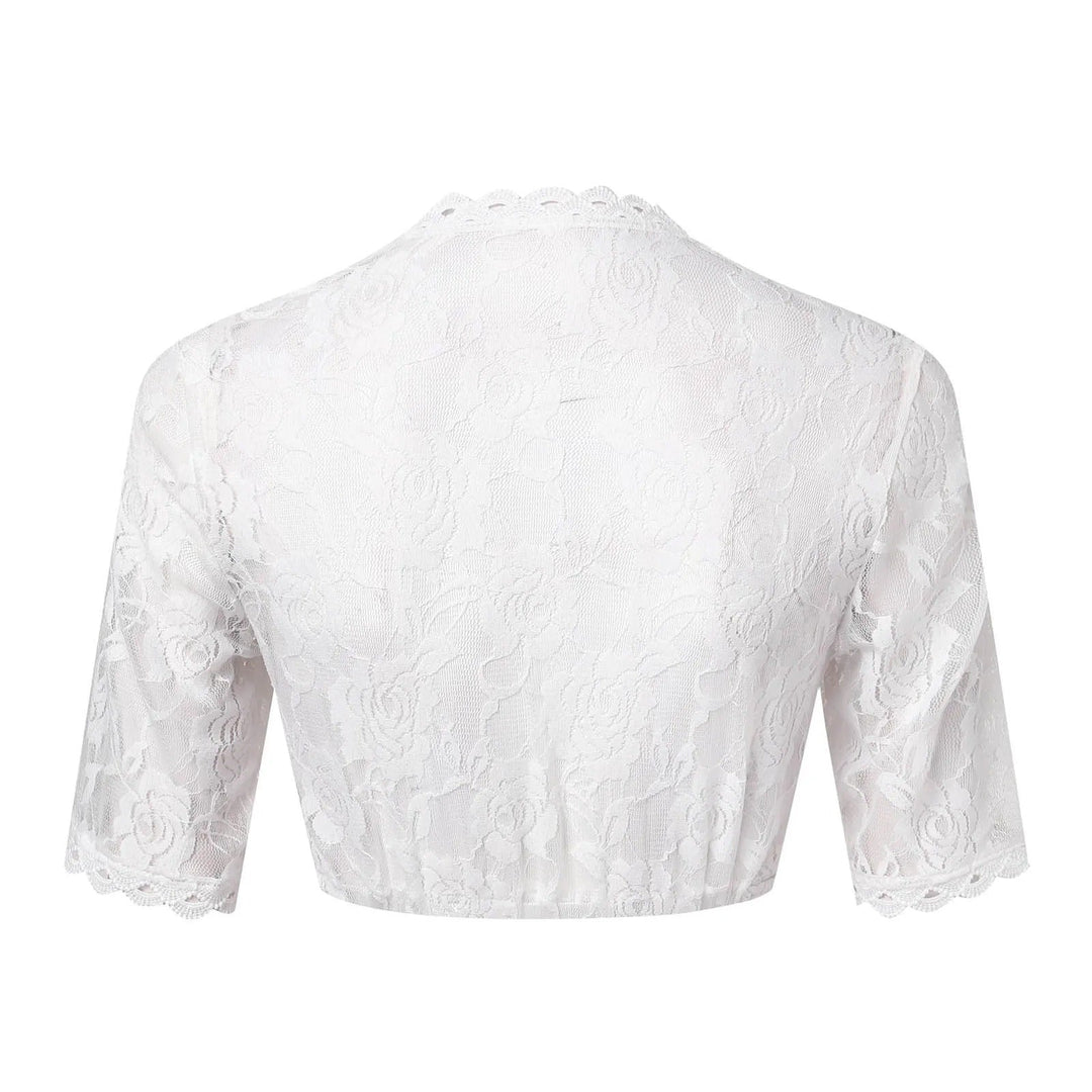 Prudence - White Lace Crop Top