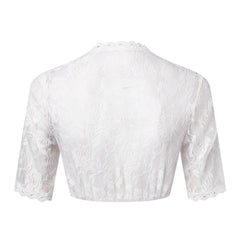 Prudence - White Lace Crop Top