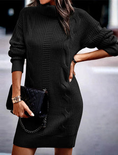 Fernanda - Cable Knit Jumper Dress