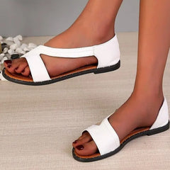 Alexandra - Two Tone Slide Sandals
