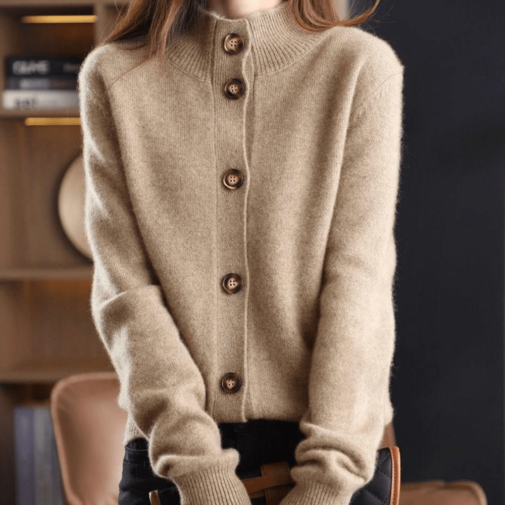Vivienne - Fluffy Button Cardigan