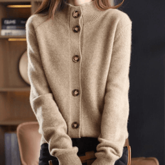 Vivienne - Fluffy Button Cardigan