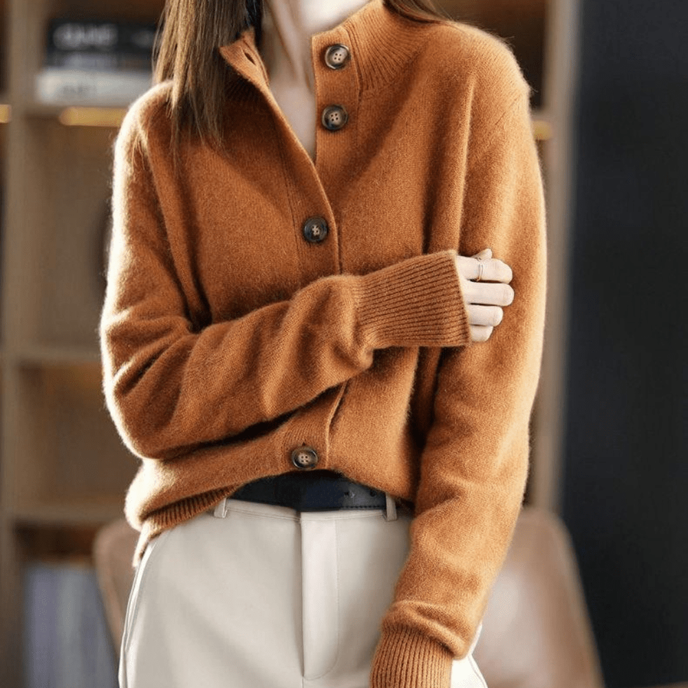 Vivienne - Fluffy Button Cardigan