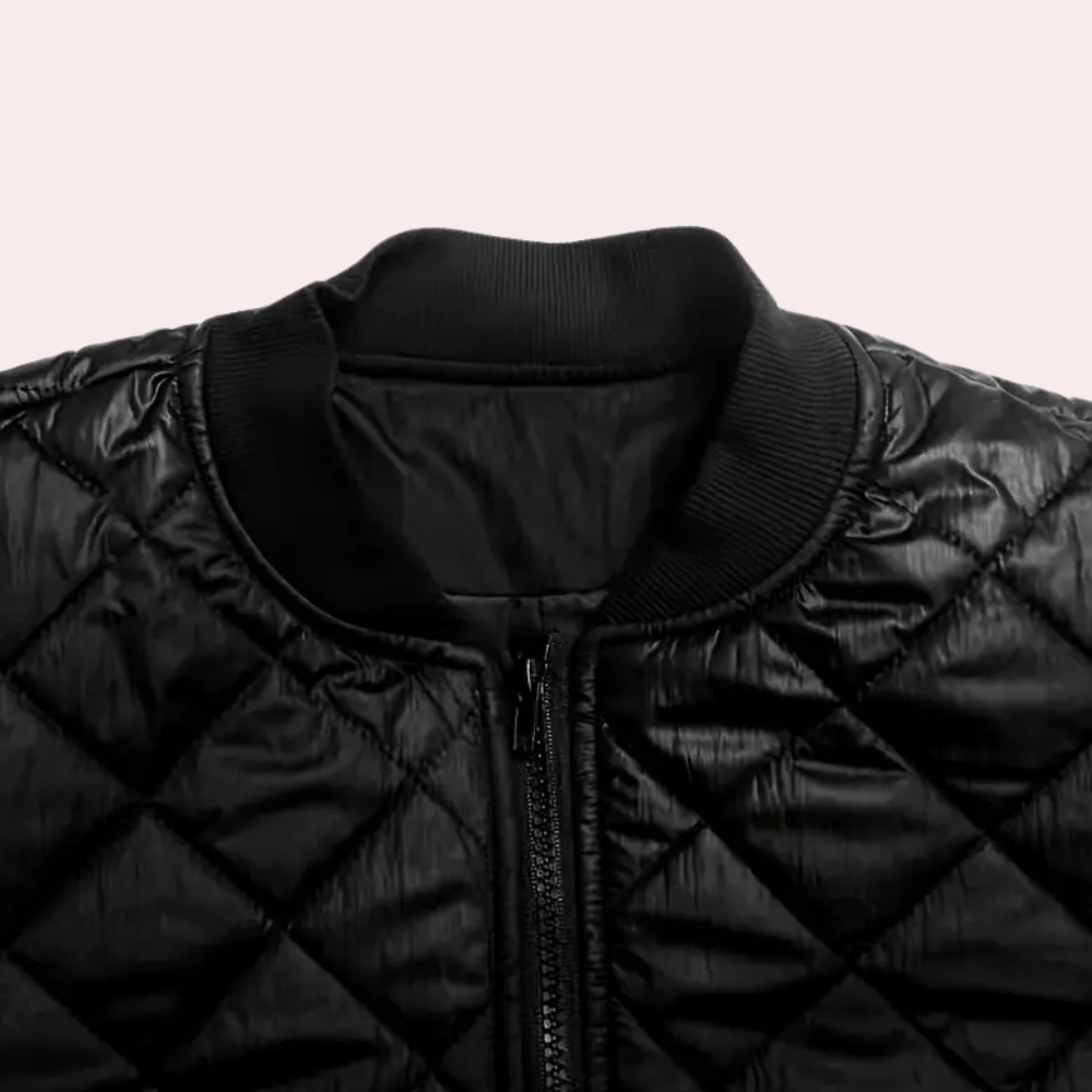 Zelda - Quilted Bomber with Sequin Sleeves