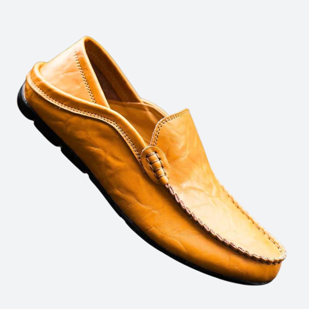Alexander - Leather Driving Moccasins — Brown