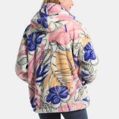 Sabrina - Floral Print Fluffy Jacket