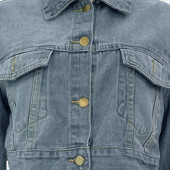 Therese - Cropped Denim Jacket with Fringe