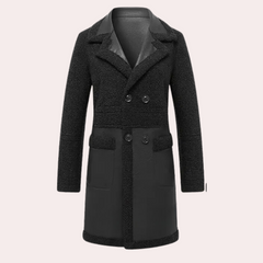 Eloise - Shearling Long Coat — Black