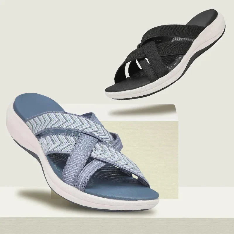 Charmaine - Woven Cross Strap Sandals