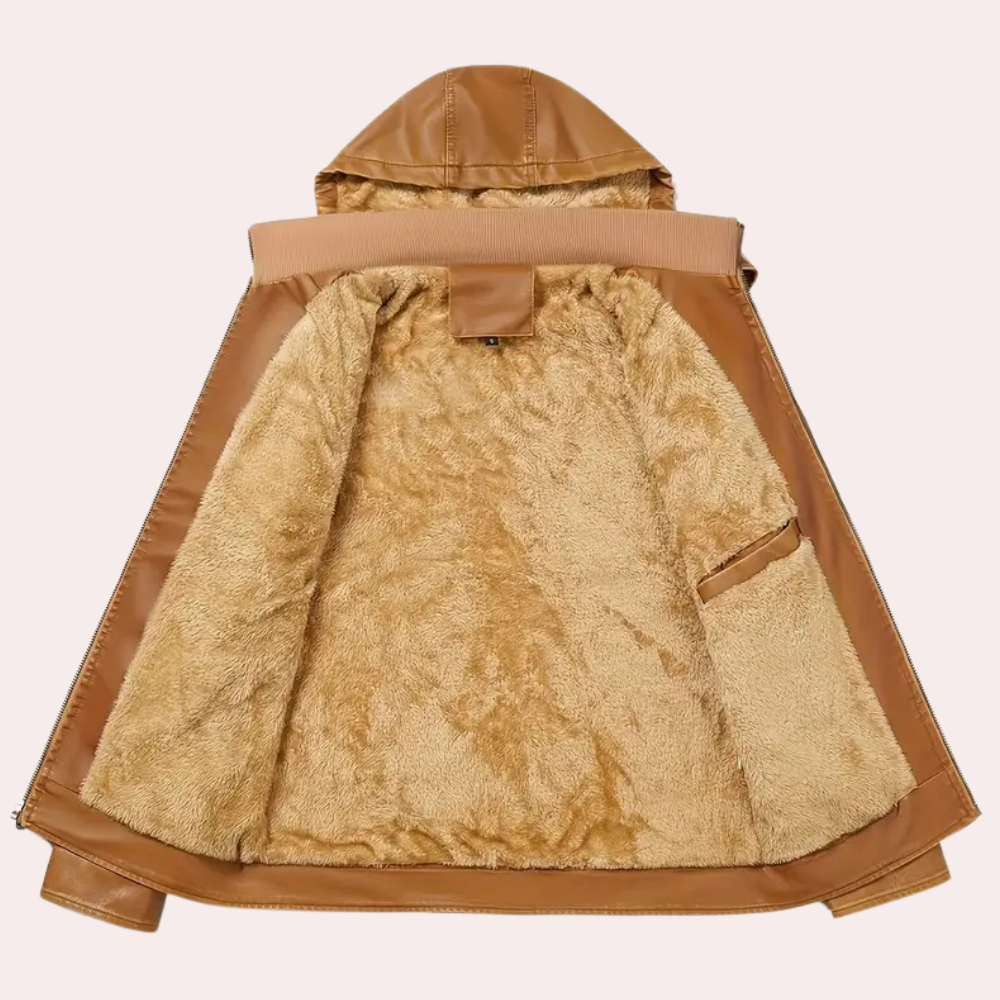 Reuben - Tan Leather Biker Jacket