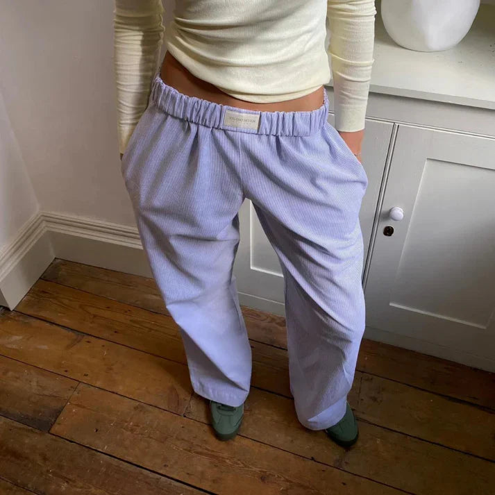 Samantha - Ribbed Lounge Joggers — Purple