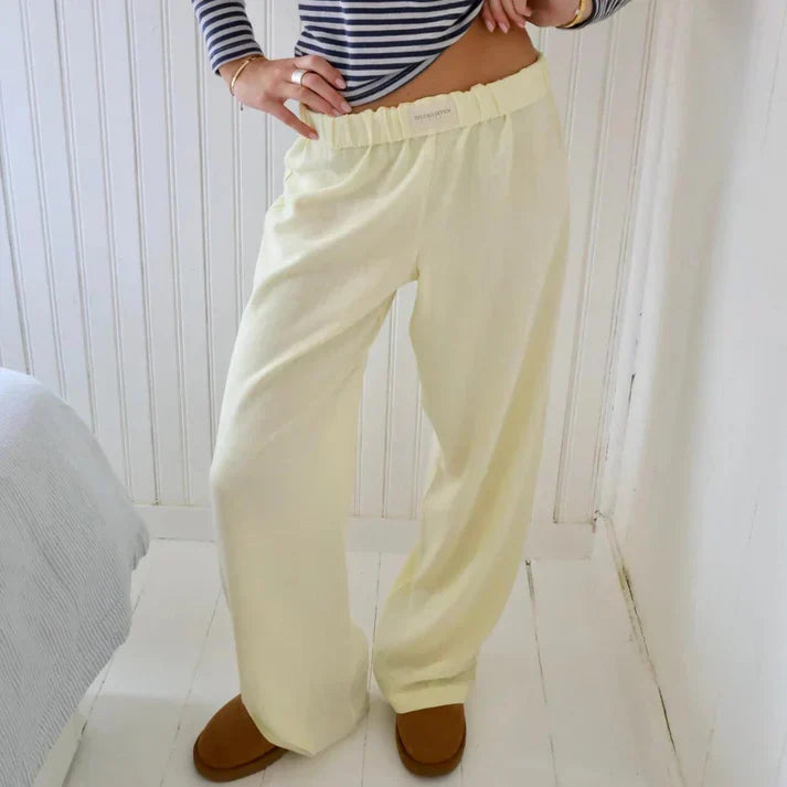 Samantha - Ribbed Lounge Joggers — Yellow