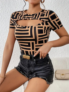 Hermione - Geometric Cutout Top