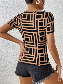 Hermione - Geometric Cutout Top