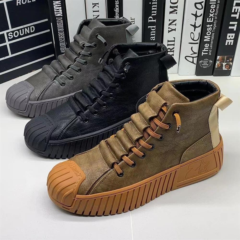 Jillian - High Top Canvas Sneakers — Grey