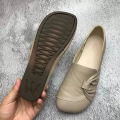 Emerson - Leather Flats with Bow