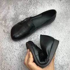Emerson - Leather Flats with Bow