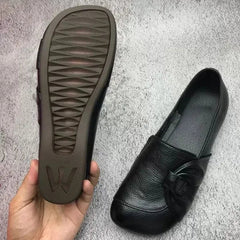 Emerson - Leather Flats with Bow