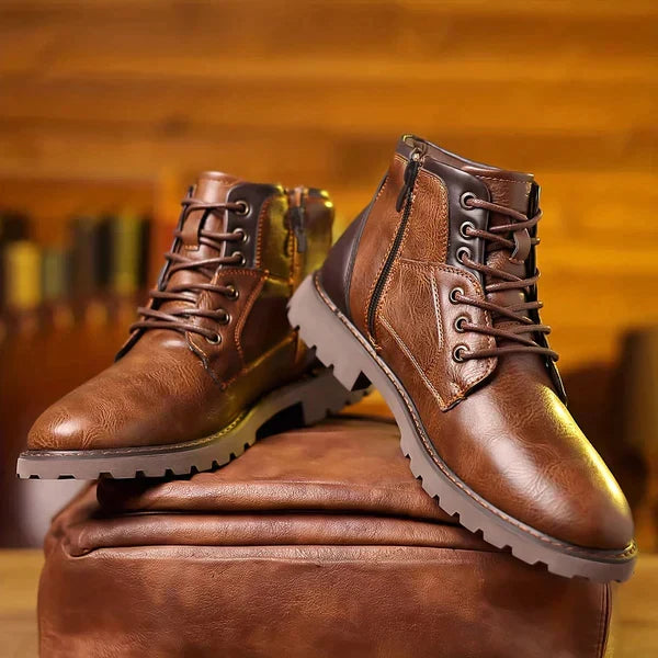 Florence - Leather Lace up Work Boots