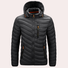 Barnaby - Hooded Lightweight Puffer — Black
