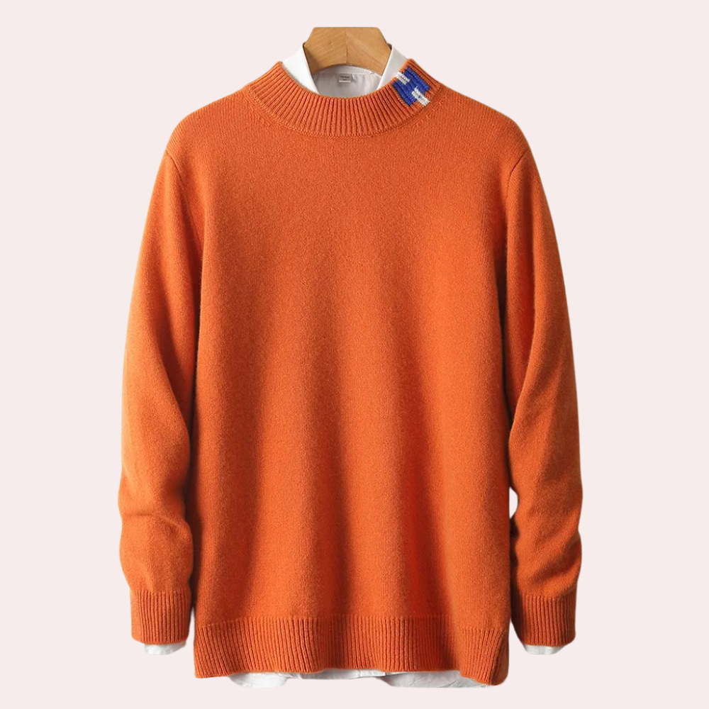 Victor - Crew Neck Jumper — Orange
