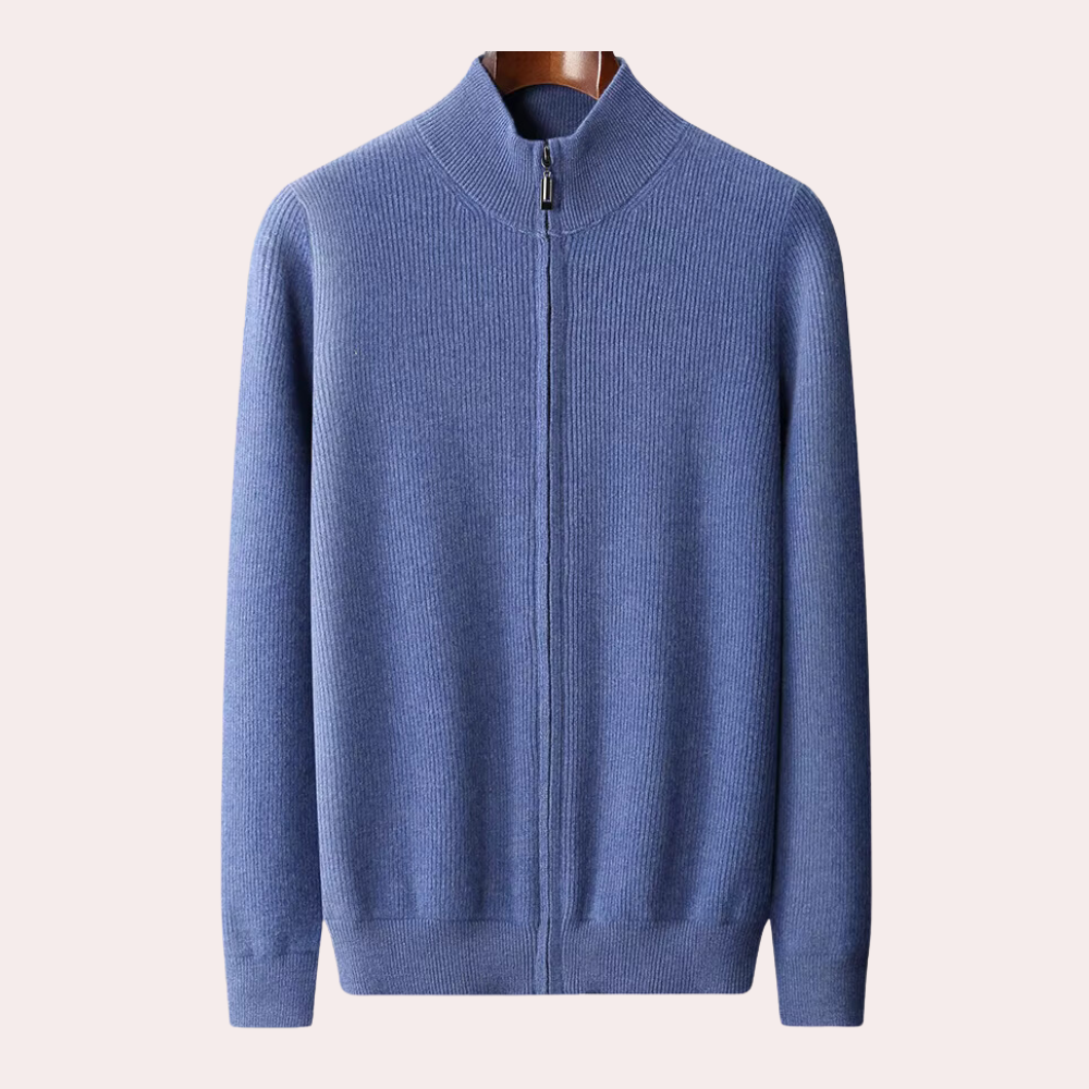 Vincent - Zip Through Knit Cardigan