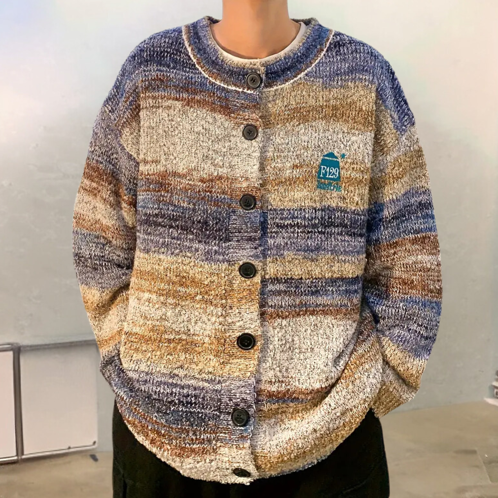 Lindsay - Striped Button Cardigan