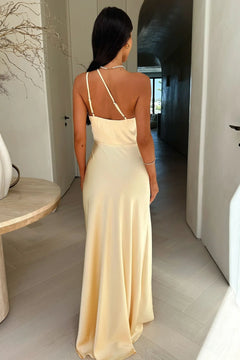 Clementine - One Shoulder Satin Gown