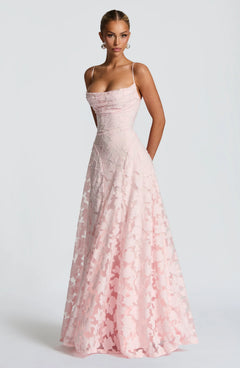 Evangeline - Textured Strapless Maxi Dress