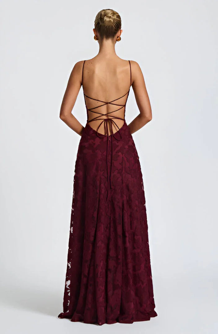 Evangeline - Textured Strapless Maxi Dress