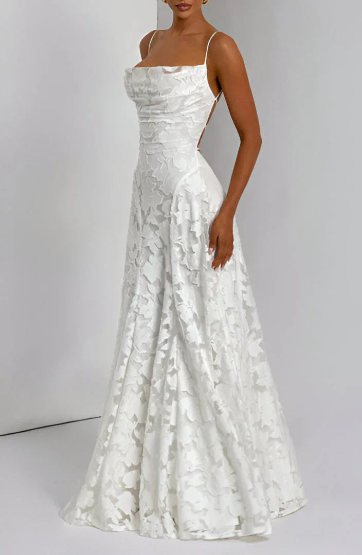 Evangeline - Textured Strapless Maxi Dress