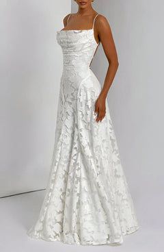 Evangeline - Textured Strapless Maxi Dress
