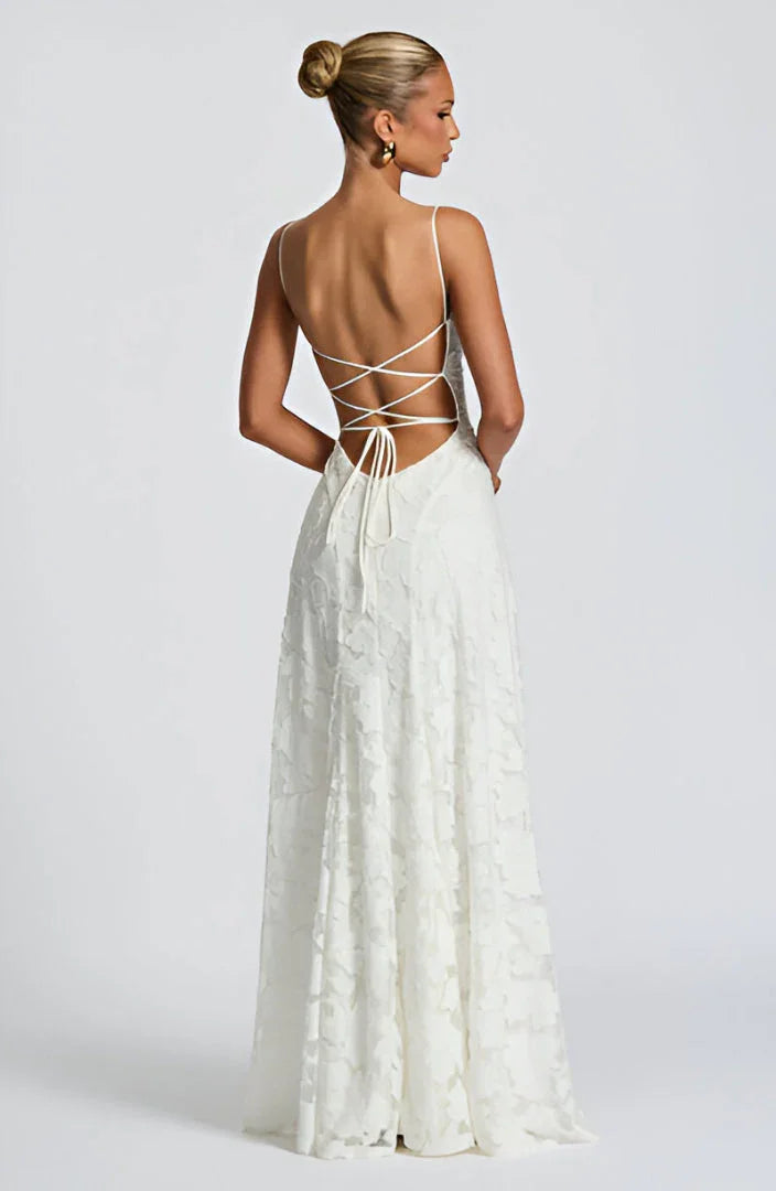Evangeline - Textured Strapless Maxi Dress