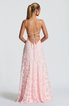 Evangeline - Textured Strapless Maxi Dress