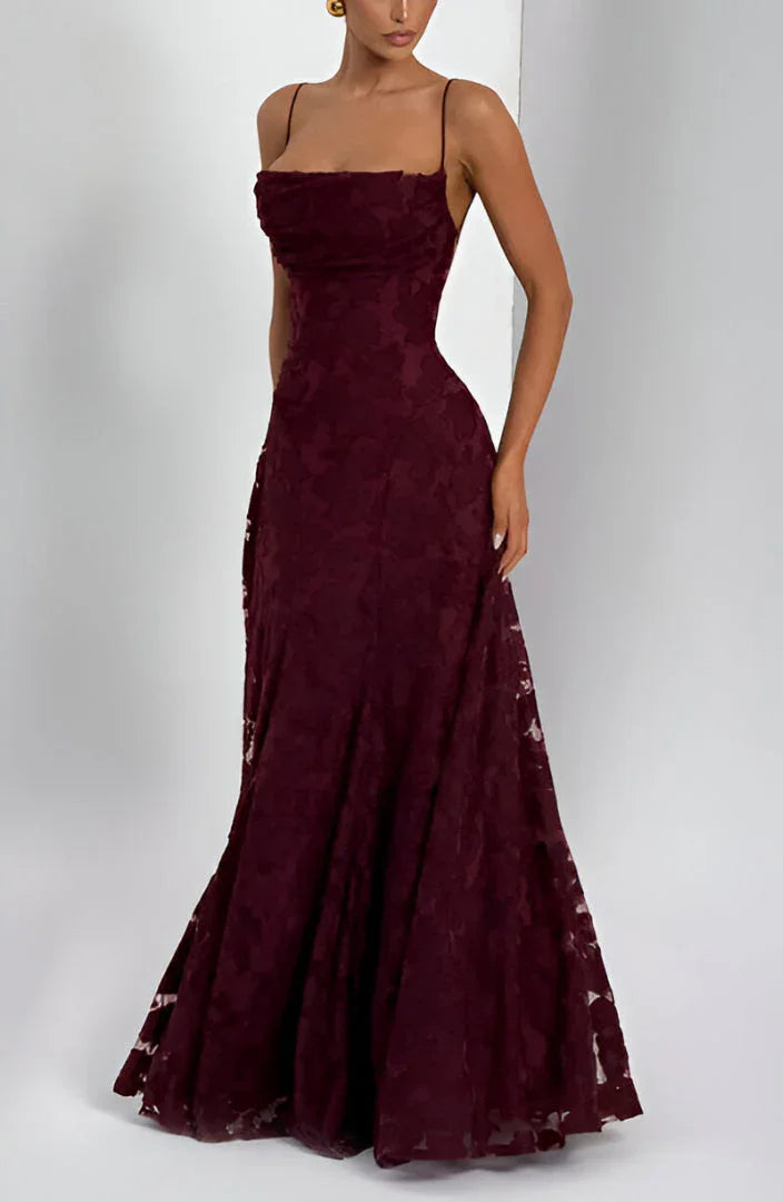 Evangeline - Textured Strapless Maxi Dress
