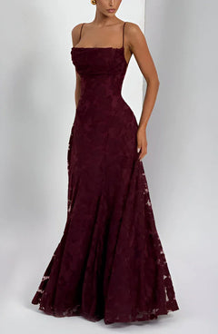Evangeline - Textured Strapless Maxi Dress