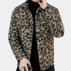 Forrest - Leopard Print Shirt Jacket — Brown