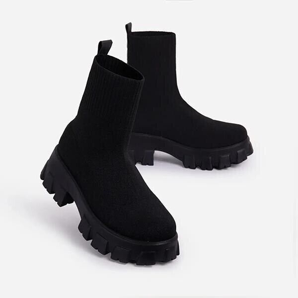 Mabel - Knit Sock Boots