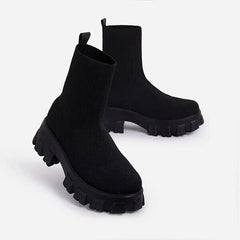 Mabel - Knit Sock Boots