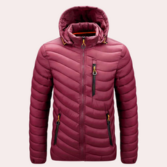 Barnaby - Hooded Lightweight Puffer — Red