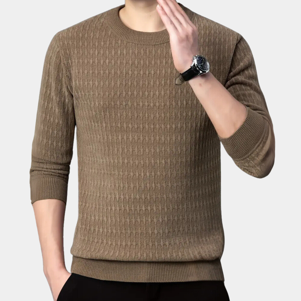 Braxton - Textured Crew Jumper