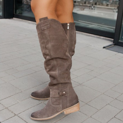 Ramona - Suede Over the Knee Boots — Brown