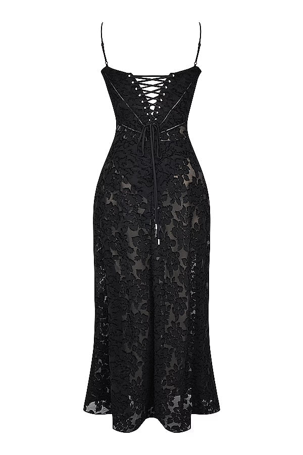 Henrietta - Lace Maxi Dress with Straps