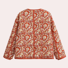 Stephanie - Botanical Print Quilted Jacket