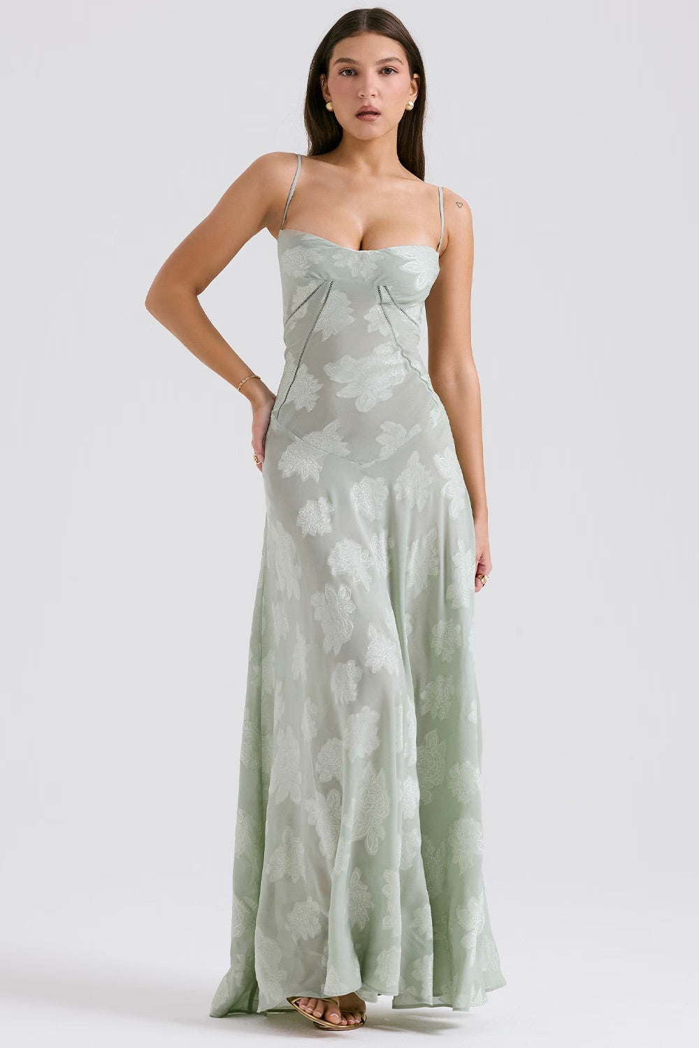 Henrietta - Lace Maxi Dress with Straps