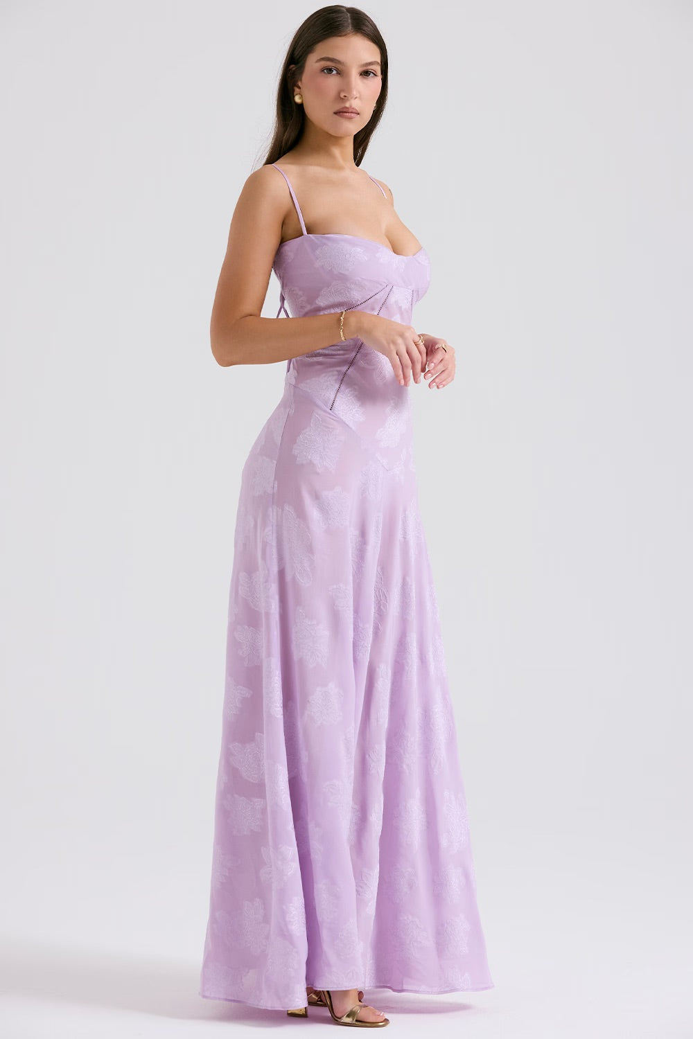Henrietta - Lace Maxi Dress with Straps