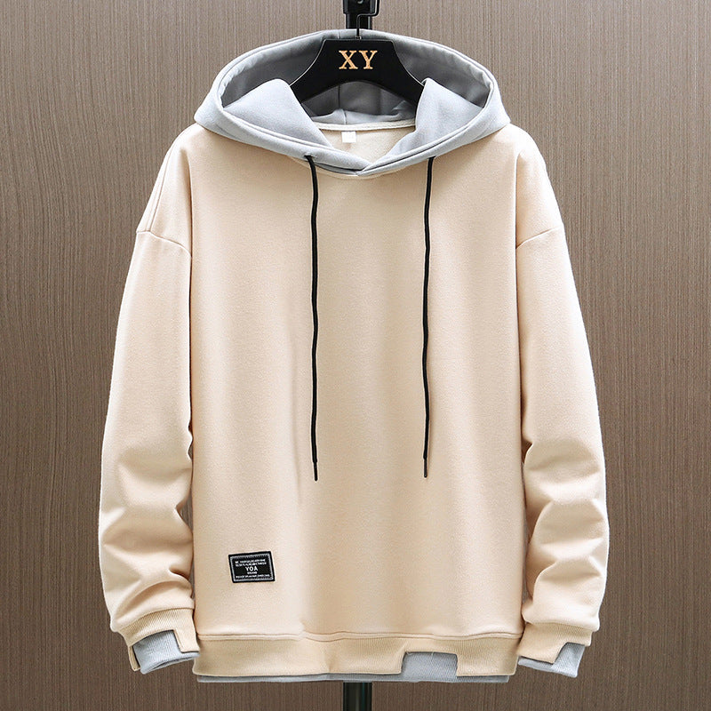 Liam - Two Tone Pullover Hoodie — Beige