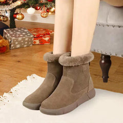 Nerida - Suede Fur Trim Boots